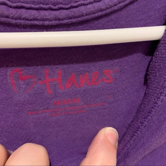 Hanes Purple Plum Long Sleeve Tee Jersey. Size Medium - Picture 4 of 5